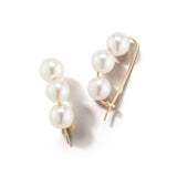 Mizuki Akoya pearl "safety pin" earrings