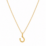 Sydney Evan 14K Yellow Gold Tiny Pure Horseshoe Charm Necklace