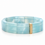 Sydney Evan Aquamarine & Diamond Spacer Bracelet