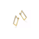 Roberto Coin Square Hoop Diamond Earrings