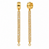 Ondyn 18K Yellow Gold 7.38ctw Diamond Magic Wand Earrings