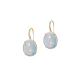 Goshwara 'Freedom' Oval Moon Quartz Disc and Diamond Drop Earrings