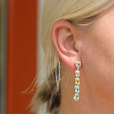 Goshwara "G-One" Aquamarine & Beryl Hearts & Ovals & Diamond Drop Earrings