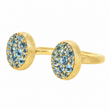 Nanis 18K Yellow Gold Aquamarine Anice Boules Bubble Ring