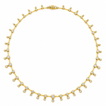 ONDYN Lina Dangling Diamond Necklace in 18K Yellow Gold - Be On Park