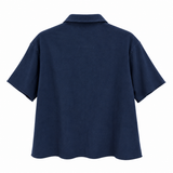 Frank & Eileen Patty Short Sleeve Popover Henley in Classic Navy