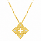 Roberto Coin 18K Yellow Gold Venetian Princess Satin Diamond Necklace