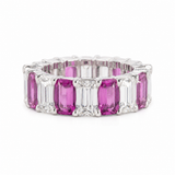 Kwiat Ashoka Diamond & Pink Sapphire Eternity Band