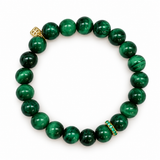 Sydney Evan 18K Yellow Gold Malachite Eternity Rondelle Bracelet