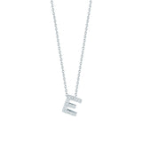 Roberto Coin 16-18" love letter diamond "E" necklace, additional letters available