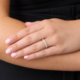 Oval Diamond Partway Band