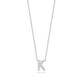 Roberto Coin 16-18" love letter diamond "K" necklace, additional letters available