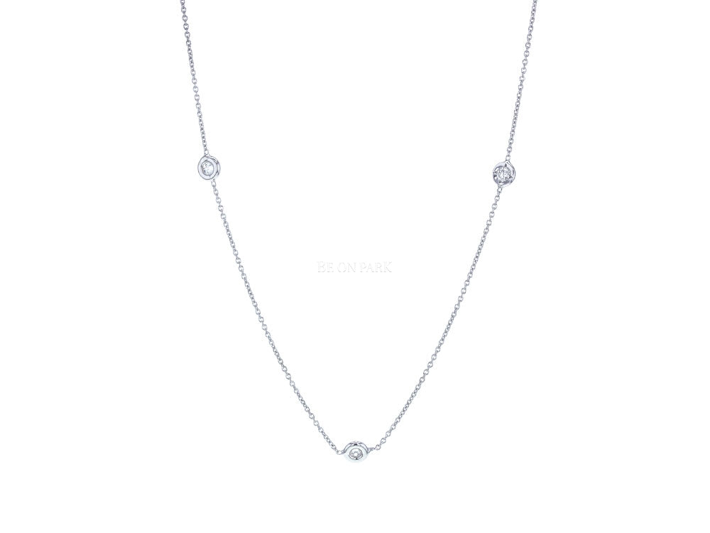 Roberto Coin 3 station diamond necklace - Be On Park