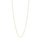 Classic Gigi Clozeau Necklace in Yellow Gold, 16.5", White - Be On Park