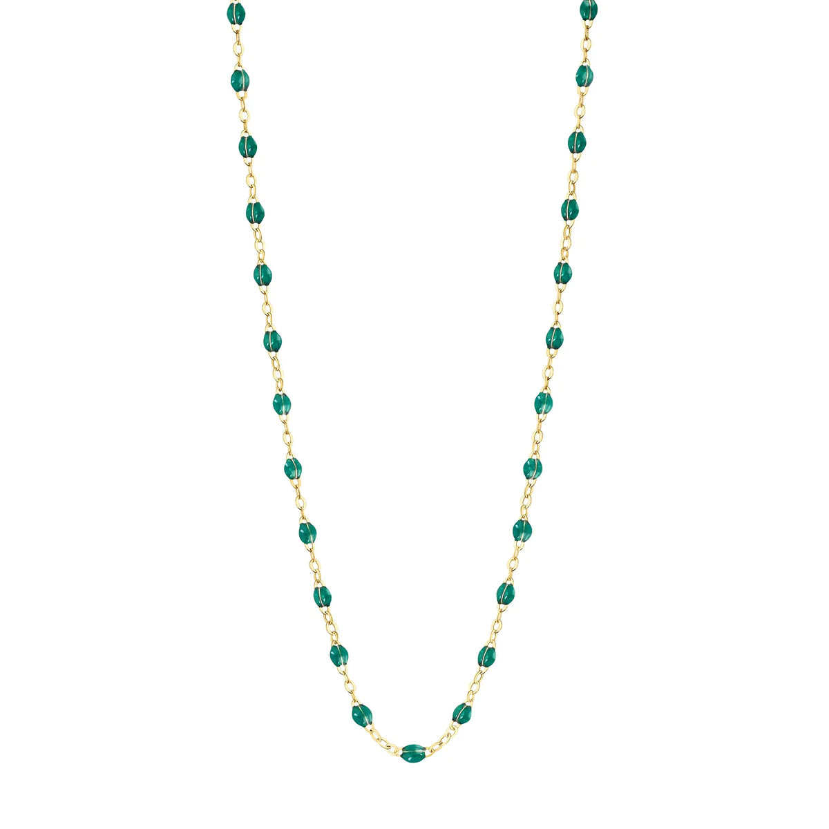 Classic Gigi Clozeau Necklace in Yellow Gold, 16.5", White - Be On Park