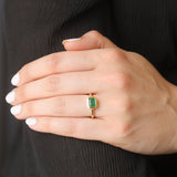 Goshwara 'G-One' East West Bezel Set Emerald Ring