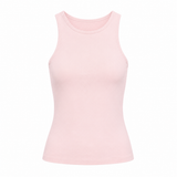 Enza Costa Cotton Rib Boy Tank in Cherry Blossom - Be On Park