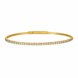 14 karat yellow gold 1.00 carat diamond flexy bracelet