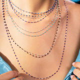 Gigi Clozeau Baby Blue Classic Necklace in Yellow Gold, 16.5" - Be On Park
