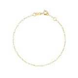 Gigi Clozeau White Classic Bracelet in Yellow Gold, 6.7" - Be On Park