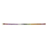 Vintage Rainbow Multi Gemstone Tennis Bracelet