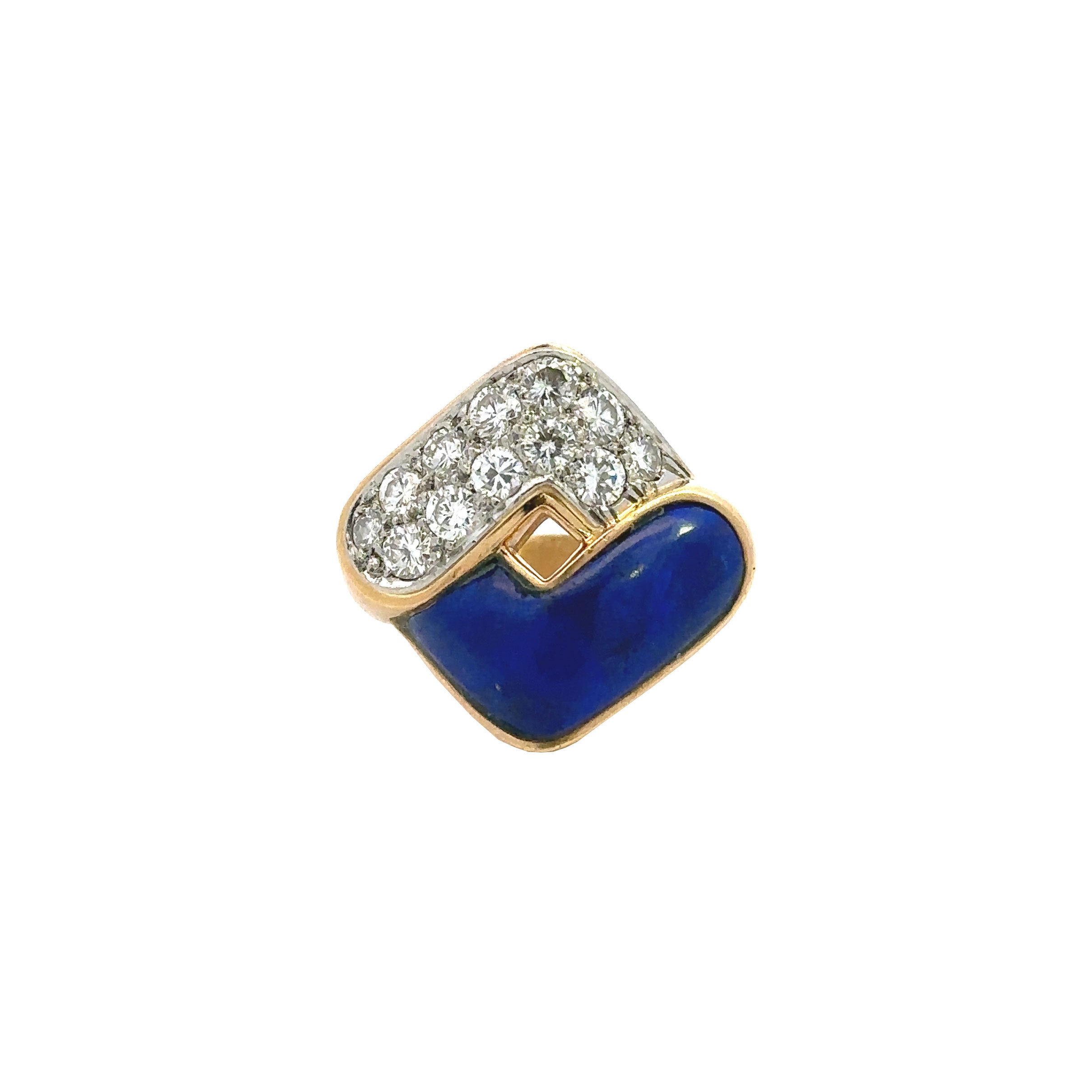 Vintage French Lapis and Diamond Ring - Be On Park