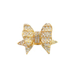Vintage Gold Diamond Bow Ring - Be On Park