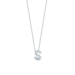 Roberto Coin 16-18" love letter diamond "S" necklace, additional letters available - Be On Park