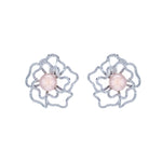 Piranesi Purple Pearl & Diamond Flower Earrings - Be On Park