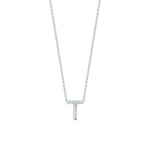 Roberto Coin 16-18" love letter diamond "T" necklace, additional letters available - Be On Park
