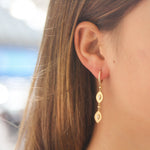 Orly Marcel Huggie Drop Earrings with Marquise Diamond - Be On Park