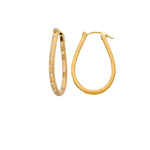 Sethi Couture Dunes Diamond Oval Hoops - Be On Park