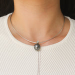 Piranesi Diamond & Black Pearl Necklace - Be On Park