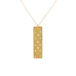 Marika Desert Gold Diamond Dog Tag Necklace - Be On Park