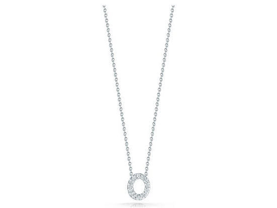 Roberto Coin 16-18" love letter diamond "O" necklace, additional letters available - Be On Park