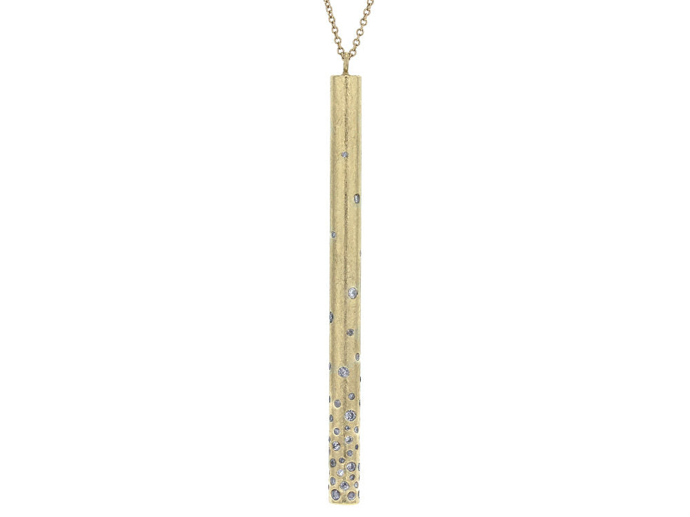 Todd Reed white brilliant cut diamond bar drop necklace - Be On Park