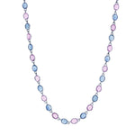 Piranesi Oval Blue & Pink Sapphire Necklace - Be On Park