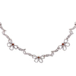 Sethi Couture White and Burnt Orange Diamond 'Fine Vine' Necklace - Be On Park