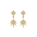Penny Preville Double Star Drop Earrings - Be On Park
