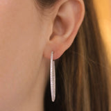 Roberto Coin 45mm micro-pave diamond hoop earrings - Be On Park