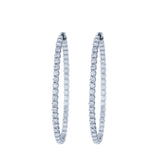 American Jewelry Designs Oval Shaped Diamond Hoops - Be On Park