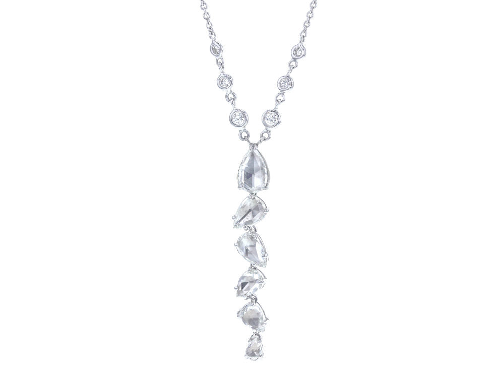 3.50 ctw rose cut diamond necklace - Be On Park
