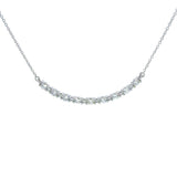 AJD White Gold 0.30ctw Diamond Bar Necklace - Be On Park