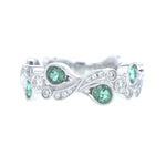 Emerald and Diamond Paisley Ring - Be On Park