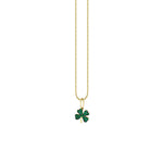 Sydney Evan Small Emerald Clover Charm Necklace - Be On Park