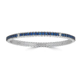 Zydo Blue Sapphire Stretch Bracelet with Diamonds 0.21ctw - Be On Park