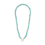 Imperfect Grace Calla Turquoise Hand-knotted Necklace with Charm Holder - Be On Park