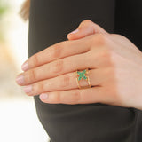 Gemma Couture Green Emerald Mariposa Ring - Be On Park