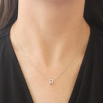 Roberto Coin 16-18" love letter diamond "B" necklace, additional letters available - Be On Park