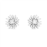 Suzanne Kalan Diamond Princess-Cut Stud Earrings with Round Flower Stud Earrings - Be On Park